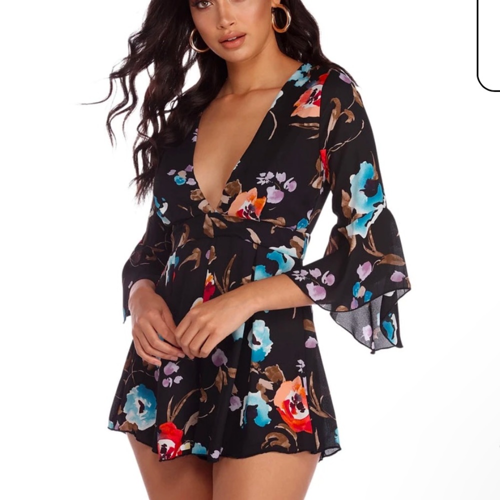 size large windsor Date Night Floral Romper